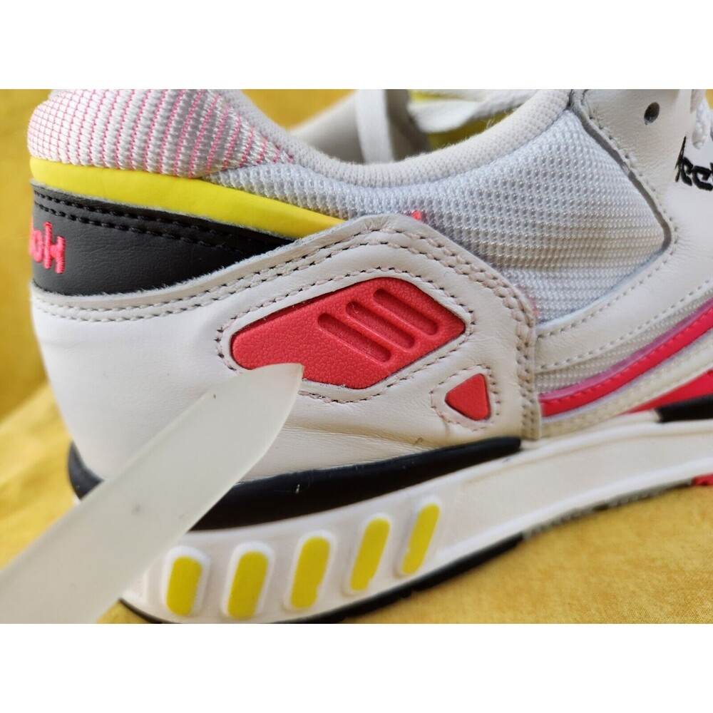 Vtg Mens Reebok ERS 5000 Running Trainers Shoes Pink/neon‎ White Leather  Size 8 - Picture 8 of 16